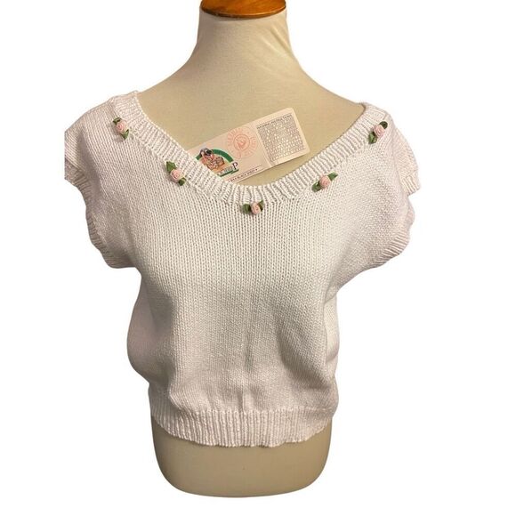 Baa Baa Black Sheep Handmade in Australia White V-Neck Short Sleeve 100% Austral - Picture 3 of 12